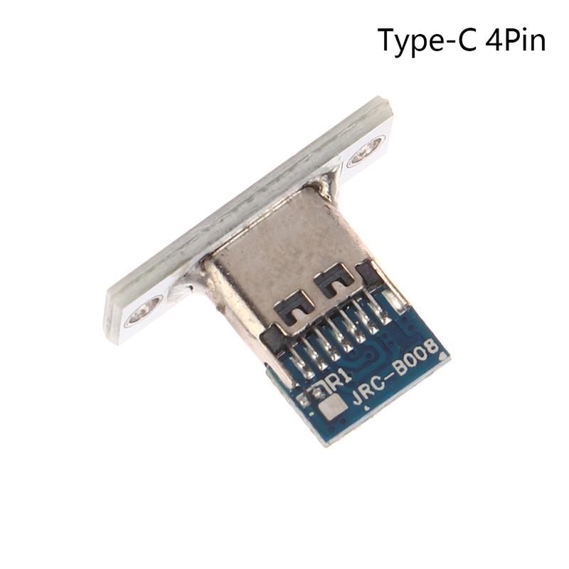 USB-разъем Type-C 2Pin 2P 4P водонепроницаемый полосовой паяный соединительный разъем для зарядки USB-разъем Type C