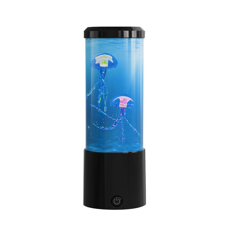 Color-Changing USB Jellyfish LED Lamp - Creative Cylindrical Night Light