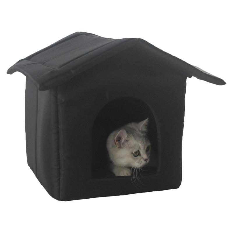 Foldable Cat House Outdoor Waterproof Pet House For Small Dogs Kitten Puppy Cave Nest With Pets Pad Dog Cat Bed Tent Supplies