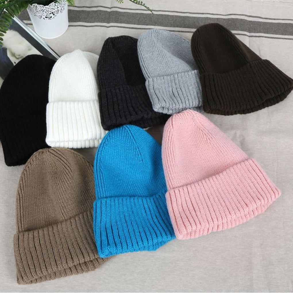 Women's Winter Daily Pastel Plain Yoko Beanie Hat