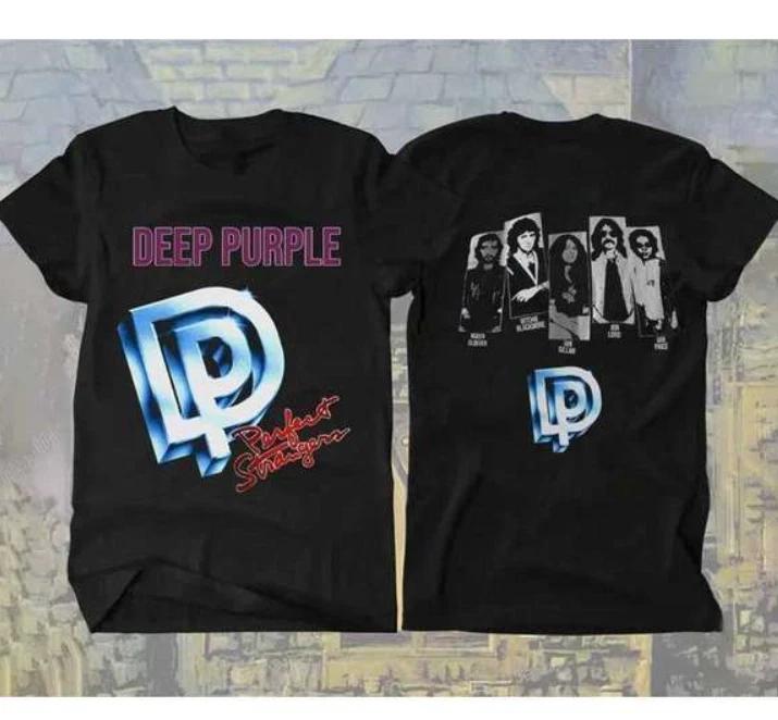 1985 Deep Purple Концертный Футболка с Двусторонним Принтом Тур Perfect Strangers