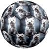 1pc White Terrier Portrait Size 5 Soccer Ball Professional Match Training Football Indoor &Outdoor Sports Ball Lightweight Durable c6516