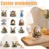 Easter Table Decorations, Multi-tiered Bunny Tray Decorations, Easter Bunny Signs, Easter Happy Center Ornaments, Colorful Acrylic Bunnies.