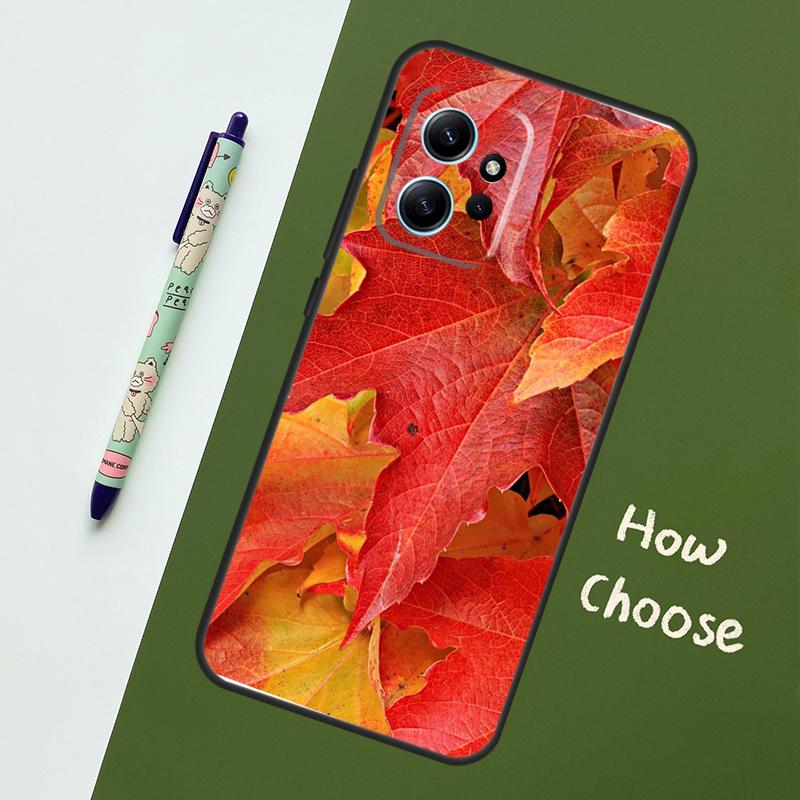 Чехол "Осенние листья" для Xiaomi Redmi Note 11 12 10 Pro 8 9 Note 12S 11S 9S 10S Redmi 12C 9C 10C 12