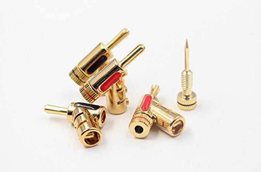 of Banana Plug 24K Gold Plated [Set 4] Joints, Connectable,