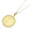 Ожерелье из 18-каратного золота, ожерелье из монеты Элизабет с цепочкой [Sears] sp56-0004