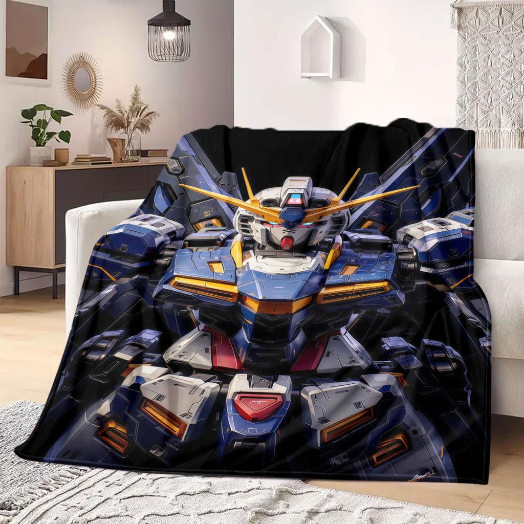 Gundam Mech Battle Flannel Blanket Warm,Comfortable,Suitable for Bedrooms,Sofas,Beds,Chairs,Picnics,Travel