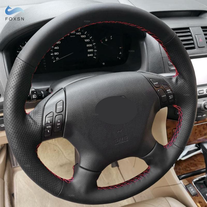 Автомобильные аксессуары, чехол на руль, кожаная отделка для Honda Accord 7th 2003 2004 2005 2006 2007 Odyssey 2005-2008 2009
