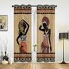 Ethnic Style African Women Black Women Curtains for Bedroom Living Room Drapes Kitchen Children's Room Window Curtain Home Decor