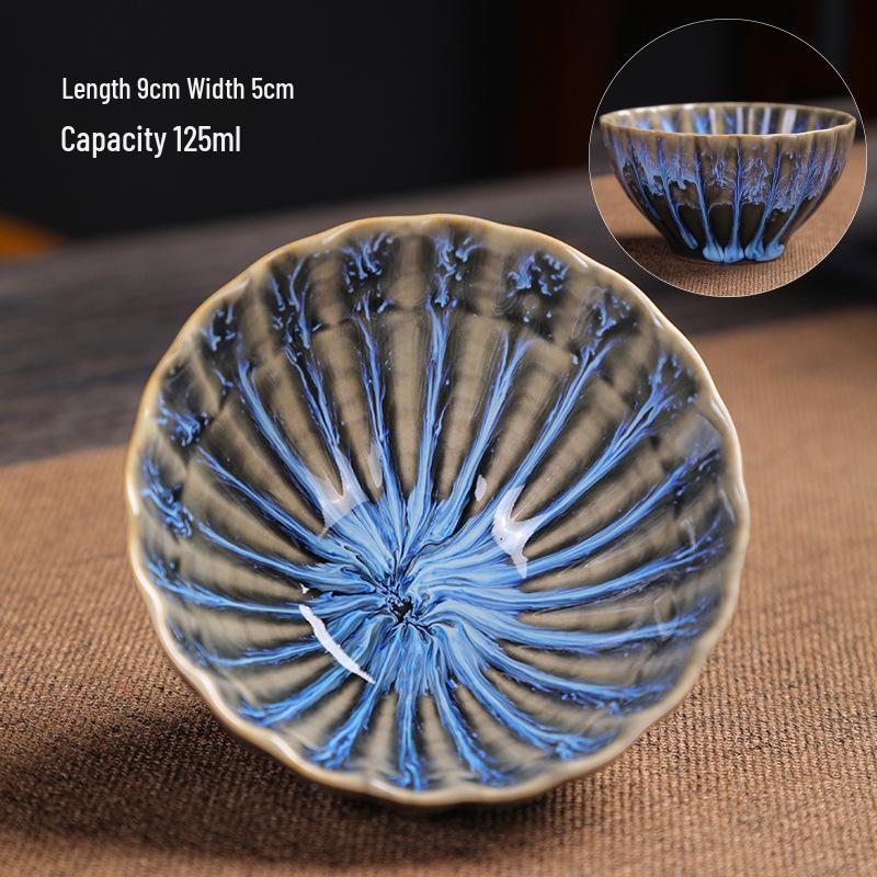 Керамическая чайная чашка Jianzhan Tenmoku ручной работы - Большая креативная чаша для дегустации Douli.