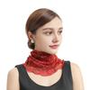 Yousheng Women Floral Chiffon Ring Scarf Neck Guard False Collar Elastic Bib Wraps Travel Scarf Versatile Accessory