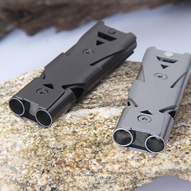 Portable Whistle 120 Db Double Tube Lifesaving Emergency SOS Safety Survival Whistle Outdoor Tool