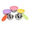 5PCS Mixing Bowls with Lids Stainless Steel Stackable Nesting Bowl Food Container for Baking