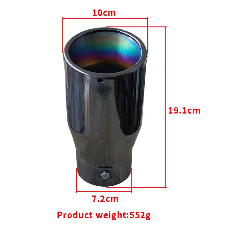 Stainless Steel Piano Black Exhaust Tailpipe for Prado, Reiz, Camry, RAV4, S6, and Civic.
