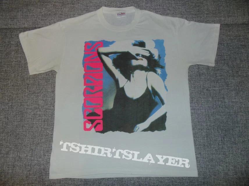 Scorpions Savage Amusement European Tour vintage white short sleeve tee QT4885