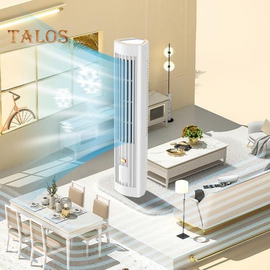 Portable Tower Bladeless Fan Air Conditioner with 3 Speeds Strong Airflow Quiet Operation Vertical Horizontal Desk Fan