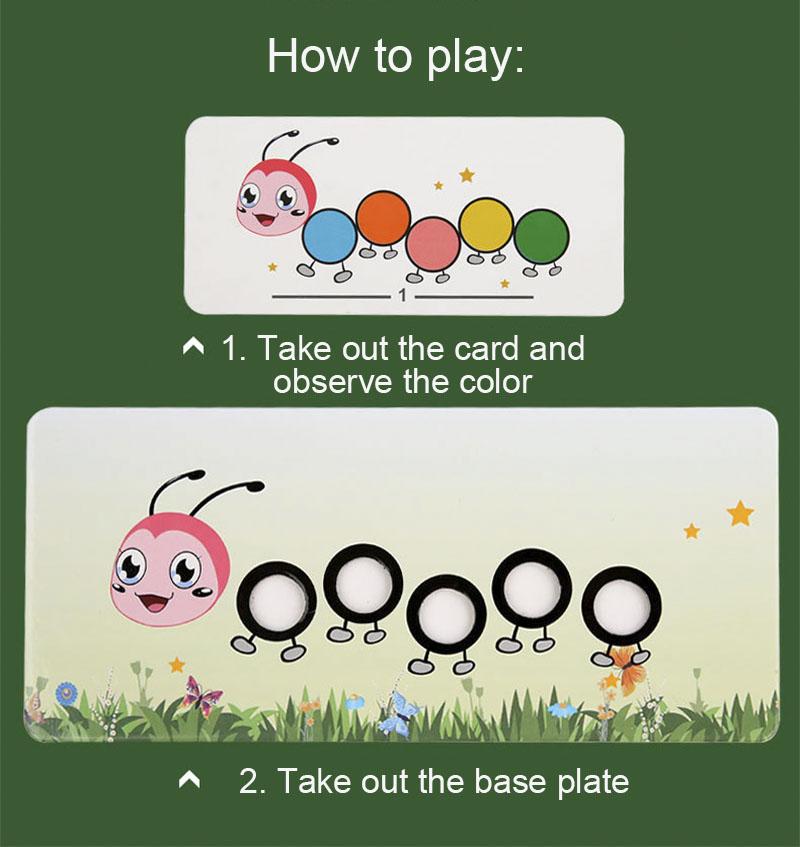 Wooden Clip Beads Games Montessori Toys Color Matching Parish Learning Set Fine Movement Training Educational Toys For Children