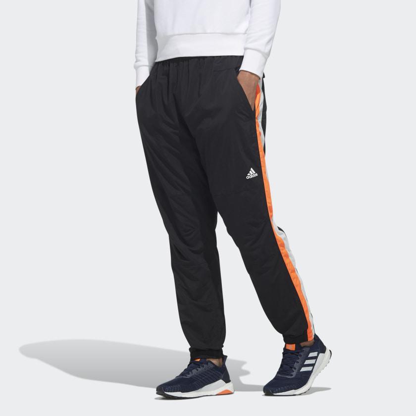 adidas Мужские брюки Essentials с тремя полосками и манжетами, черные FM5429