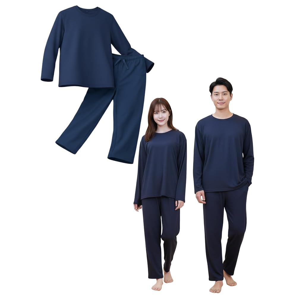 my makura Recovery Wear All Season Top and Bottom Set, Unisex, Medical Device, Long Sleeve Pajamas,