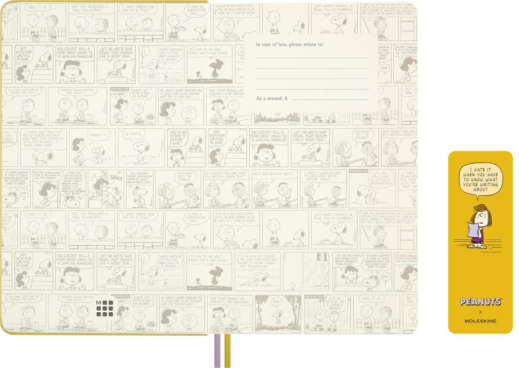 Moleskine Peanuts Peppermint Patty Notebook Hardcover Large Size Wide X 21cm Lined Yellow LEPENB31HPATM26 (13cm Long)