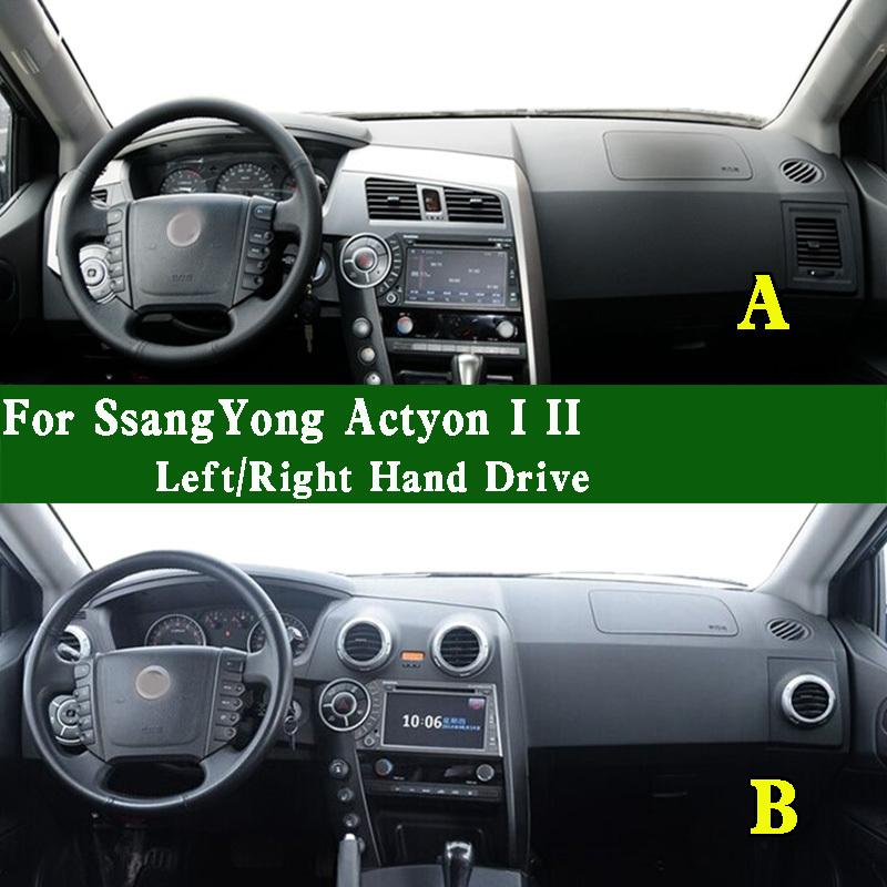 Для SsangYong Actyon I II Пикап Kyron Sports Mk1 Mk2 Коврик на панель приборов Чехол на приборную панель Панель приборов Коврик на приборную панель Накладки от грязи