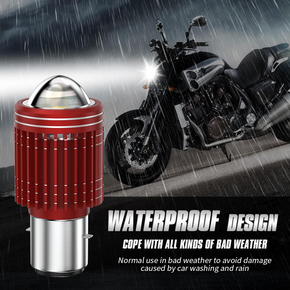 1PC High Low Beam BA20D H4 Motorcycle Headlamp with Fan H6 LED Lights Highlight with Lens Moto Headlight Car Scooter Accessories