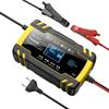 12V/8A 24V/4A Полностью автоматическое автомобильное зарядное устройство Импульсный ремонт FOXSUR Автомобильный грузовик AGM Свинцово-кислотный ЖК-дисплей Автоматическая зарядка аккумулятора FBC122408D