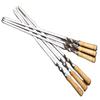 Outdoor camping and picnic wooden barbecue skewers, barbecue sticks, barbecue tools, stainless steel barbecue sticks