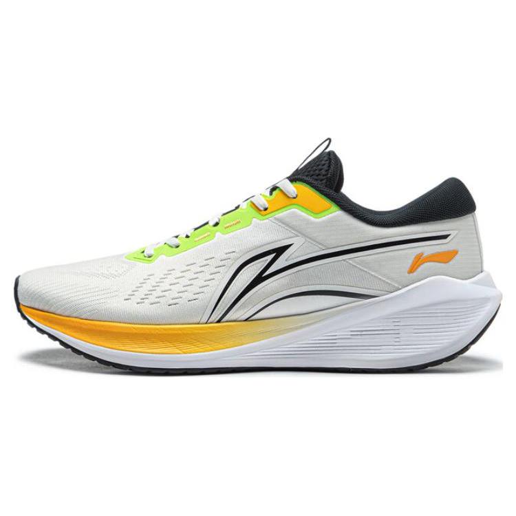 Li Ning MINE V2 Амортизирующие Скользкие Устойчивые к истиранию Низкие Повседневные Беговые Кроссовки Мужские Белый Желтый ARST053-10