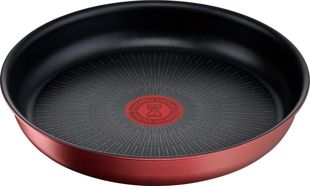 Tefal Frying Pan with Removable IH Compatible with Gas Free of Harmful Substances Such As Neo IH Rouge Unlimited Frying Red L38303 Handle, 22cm, Fire,