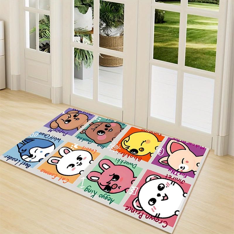 1Pc Adorable Animal Friends Carpet Rug Customizable Soft Washable Antislip Home Living Room Sofa Mats Personalized Rug 091742