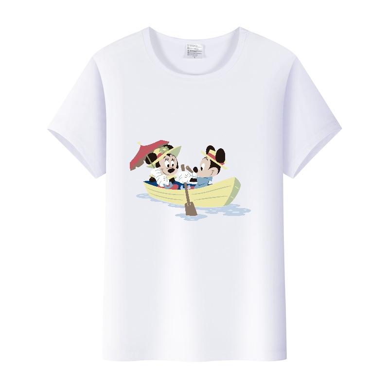 Vintage Disney Cartoon Men Tshirt Tops Summer Blouses Women Short Sleeve T-shirt Gothic Tee Ladies Mickey Mouse Graphic Clothes