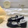 French Silver Light Mouth Ballet Mary Jane Single Shoes Women's 2025 Spring New Flat Bottom with Skirt Jk Small Leather Shoes