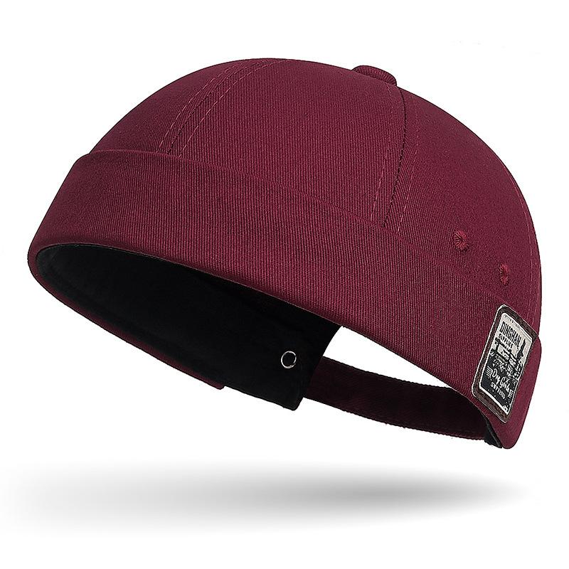 Весенне-осенняя тканевая этикетка, кепка-дыня без козырька для мужчин, всесезонная хип-хоп шляпа, уличный трендсеттер, ретро шляпа помещика