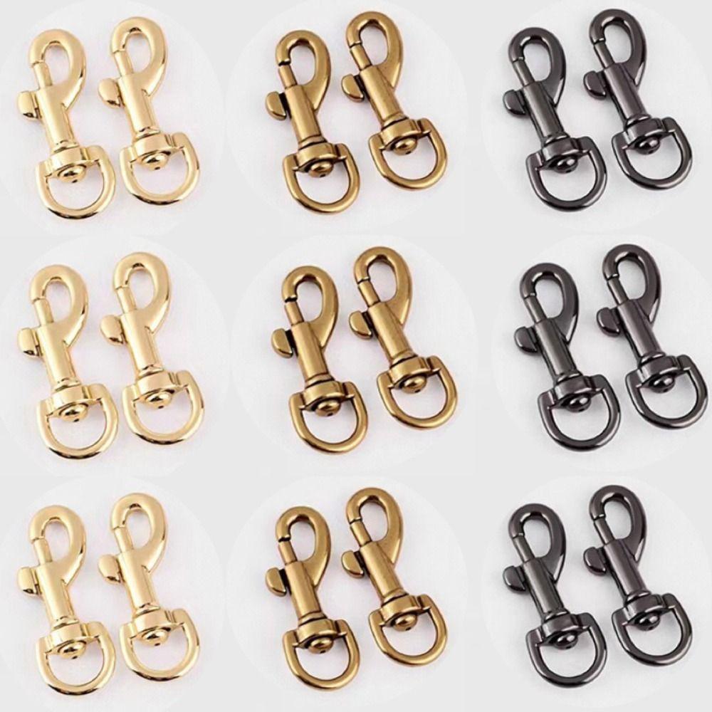 5pcs Leather Strap Belt Keychain Traction Buckles Trigger Clips Luggage Hardware Accessories