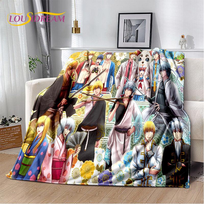 Gintoki Kagura Gintama аниме мягкое плюшевое одеяло, фланелевое одеяло для гостиной, спальни, кровати, дивана, чехол для пикника, детское одеяло