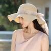 Summer New Hat Women's Summer Outdoor Lafite Straw Hat Big Wave Bow Sun Hat Sun Hat