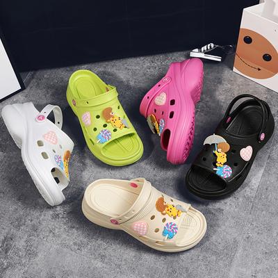 Женские тапочки, летние сандалии для увеличения склонов и холмов в саду, сандалии на платформе, шлепанцы