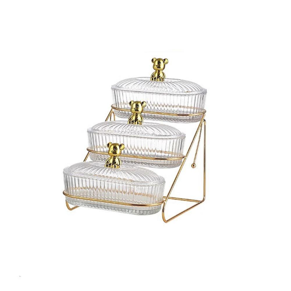 С крышкой фруктовый поднос прозрачная банка для хранения многоцелевая коробка для хранения закусок чайный столик