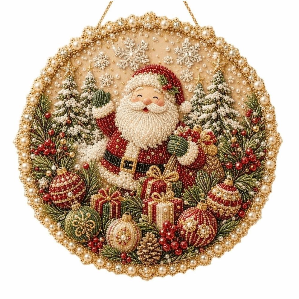 Acrylic DIY Pearl Painting Kit 2D Flat Christmas Hanging Decoration Wall Decoration