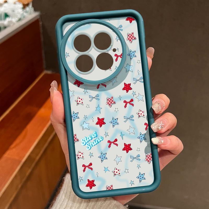 For OnePlus 13 Case Blue Stars Bowknots Pattern Shockproof Bumper Silicone Cover For OnePlus 15 Nord 5 13R 13T 12R 12 11R 5G
