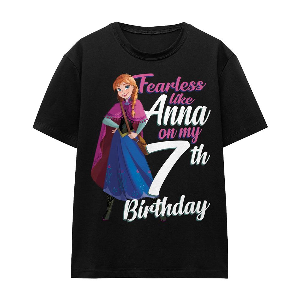 Frozen Unisex Adult Fearless Like Anna 7th Birthday T-Shirt