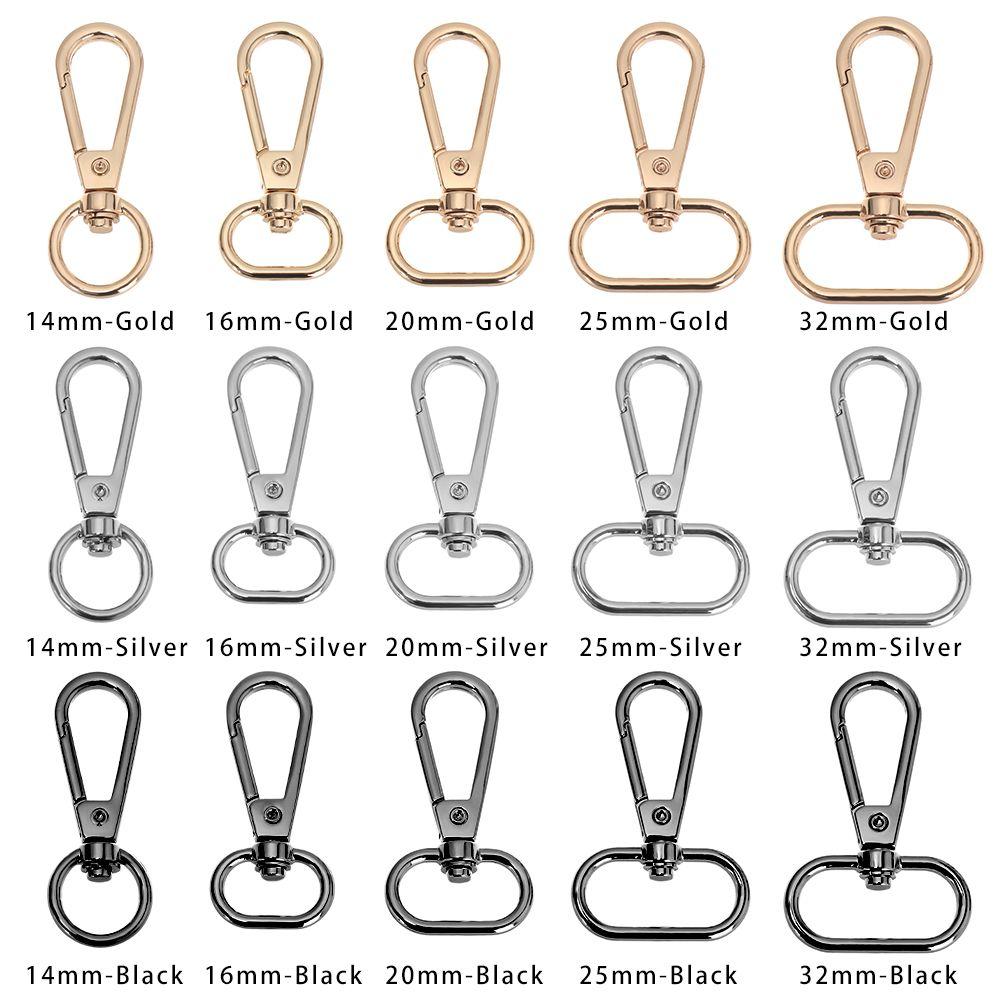 1pcs Metal Split Ring DIY KeyChain Lobster Clasp Bags Strap Buckles Hook Collar Carabiner Snap