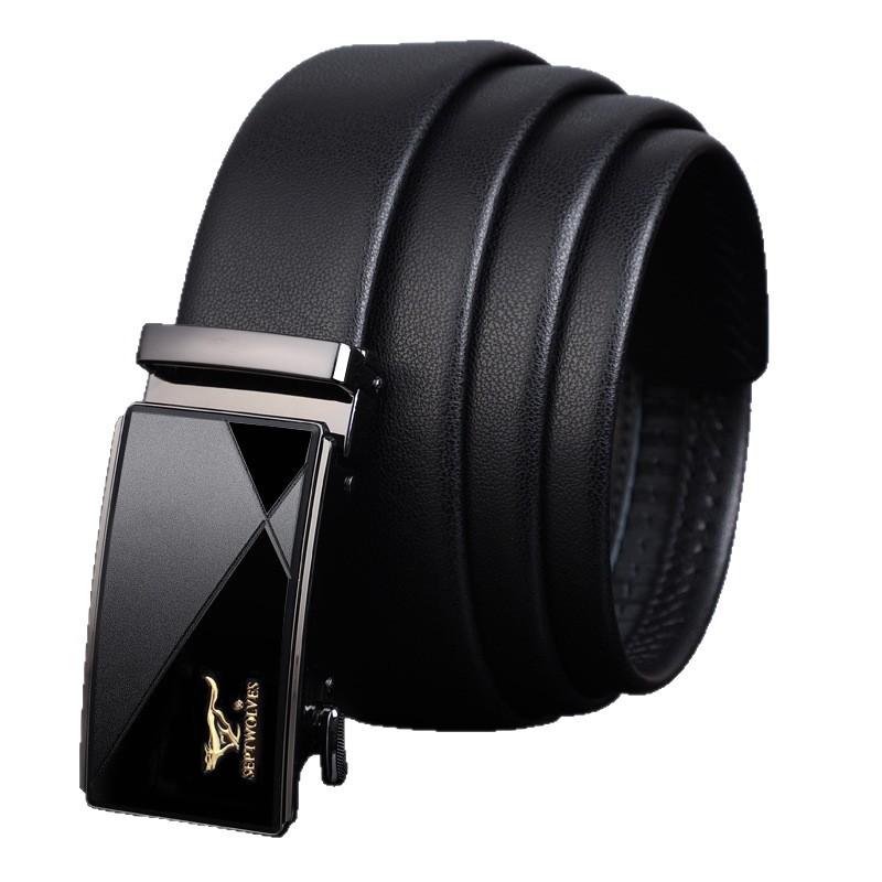 Ремни для мужчин Высококачественные автоматические пряжки Ремни из коровьей кожи Подарочные ремни