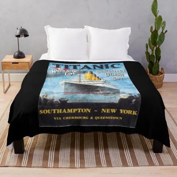 Titanic Sinking Throw Blanket Super Soft Fuzzy Cozy Warm Plush Blanket for Bed Couch Chair Living Room Spring Fall Winter Spring