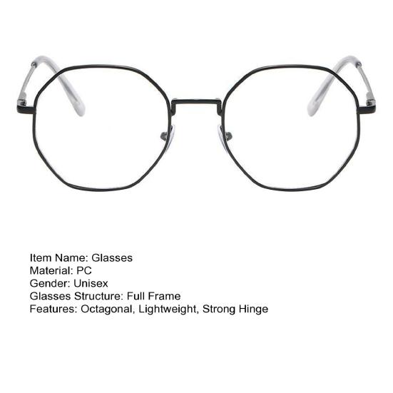 Очки с блокировкой синего света, унисекс, восьмиугольная оправа, прозрачный вид, прочный шарнир, защита глаз, прозрачные очки с синим светом, очки, очки