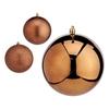 Boules De Noël Ø 12 Cm Marron Plastique 12 X 13 X 12 Cm