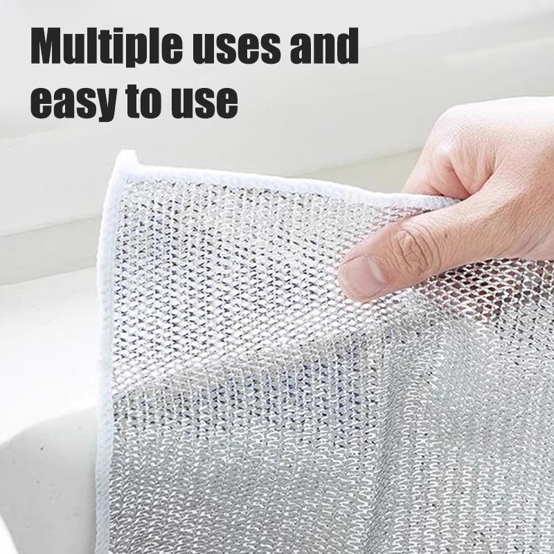 Салфетка для чистки серебра, полотенце для волшебной посуды, многоразовое антипригарное масло, тряпка для мытья посуды, кастрюля, сильное удаление ржавчины, замена шариков из стальной проволоки, тряпка
