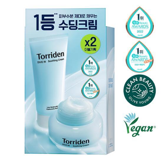 TORRIDEN Dive-in Hyaluronic Acid Soothing Cream Double Set (100ml+100ml)