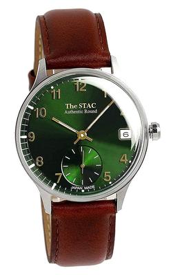 Наручные часы STAC Made in Japan Domestic 36 мм, классические зеленые, унисекс [The Stack] мужские, женские